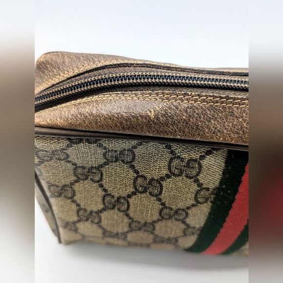 Gucci GG Canvas Web Sherry Line Clutch Bag - Picture 7 of 14